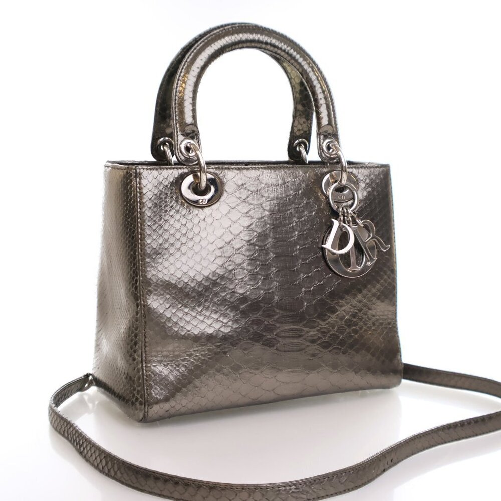 Dior Medium Python Lady Dior - image 2